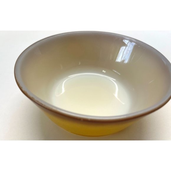 Vintage Anchor Hocking Fire King Ombre Oven-Proof Bowl Yellow and Brown - Picture 10 of 10